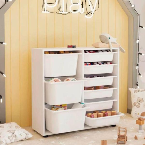 Стеллаж с контейнерами Nex Home Gagla 88.7 x 85.5 x 30см cm / ЛДСП / White photo 2 Стеллаж с контейнерами Nex Home Gagla 88.7 x 85.5 x 30см cm / ЛДСП / White photo 2