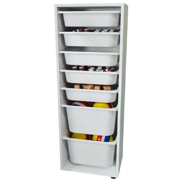 Etajeră cu containere Nex Home Pera 125 x 30 x 45 cm / PAL / White photo 1