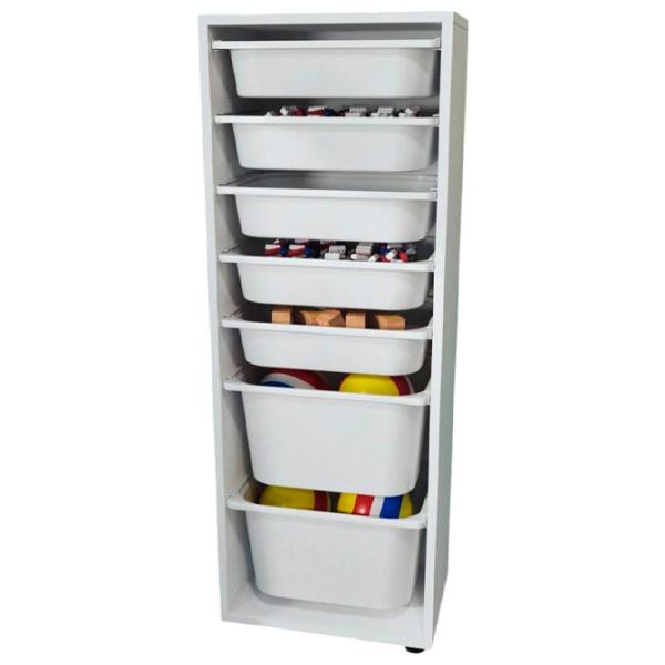 Etajeră cu containere Nex Home Pera 125 x 30 x 45 cm / PAL / White photo 1