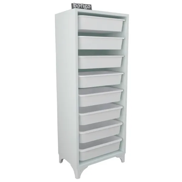 Etajeră cu containere Nex Home Dora 116 x 45.6 x 30 cm / PAL / White photo 1