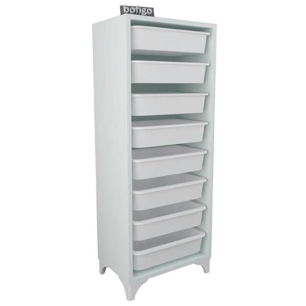 Etajeră cu containere Nex Home Dora 116 x 45.6 x 30 cm / PAL / White photo 1