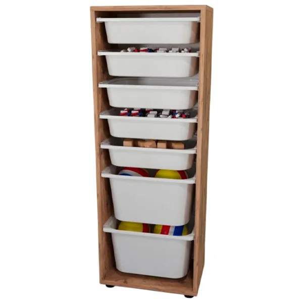 Etajeră cu containere Nex Home Pera 125 x 30 x 45 cm / PAL / Sonoma Oak photo 1 Etajeră cu containere Nex Home Pera 125 x 30 x 45 cm / PAL / Sonoma Oak photo 1
