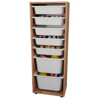 Стеллаж с контейнерами Nex Home Pera 125 x 30 x 45см cm / ЛДСП / Дуб cонома