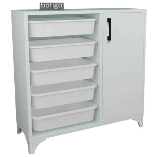 Etajeră cu containere Nex Home Kayra  77 x 77 x 30 cm / PAL / White photo 1 Etajeră cu containere Nex Home Kayra  77 x 77 x 30 cm / PAL / White photo 1