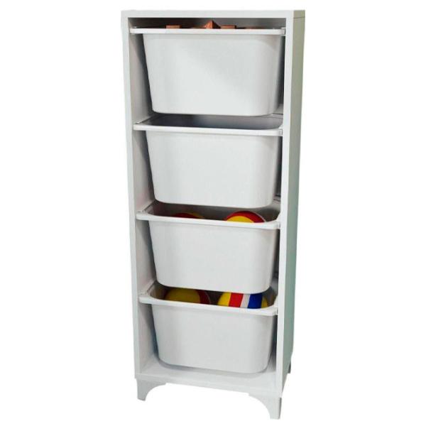 Etajeră cu containere Nex Home Dora 116 x 45.6 x 30 cm / PAL / White photo 1 Etajeră cu containere Nex Home Dora 116 x 45.6 x 30 cm / PAL / White photo 1