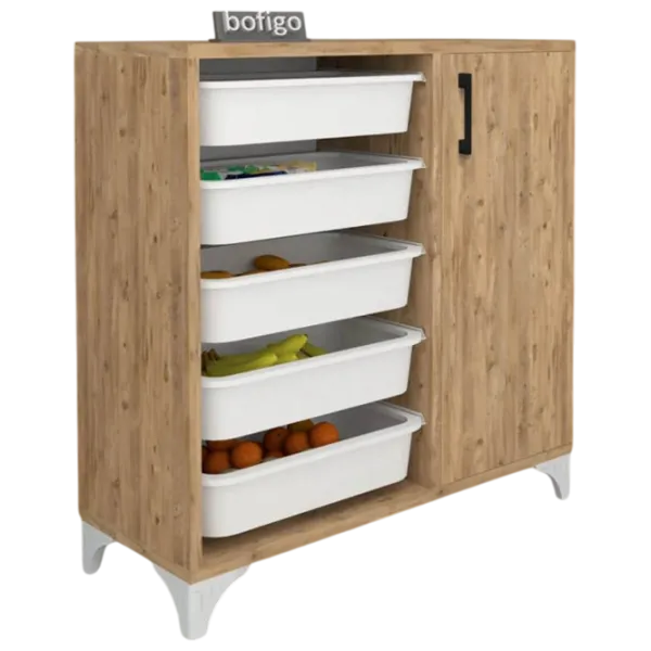 Etajeră cu containere Nex Home Kayra  177 x 77 x 30 cm / PAL / Sonoma Oak photo 1 Etajeră cu containere Nex Home Kayra  177 x 77 x 30 cm / PAL / Sonoma Oak photo 1
