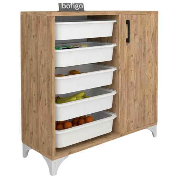 Etajeră cu containere Nex Home Kayra  177 x 77 x 30 cm / PAL / Sonoma Oak photo 1 Etajeră cu containere Nex Home Kayra  177 x 77 x 30 cm / PAL / Sonoma Oak photo 1