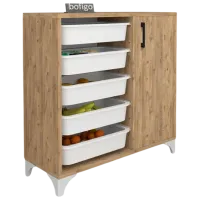 Стеллаж с контейнерами Nex Home Kayra  177 x 77 x 30см cm / ЛДСП / Дуб cонома