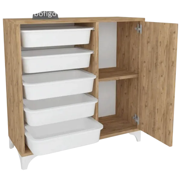 Etajeră cu containere Nex Home Kayra  177 x 77 x 30 cm / PAL / Sonoma Oak photo 2 Etajeră cu containere Nex Home Kayra  177 x 77 x 30 cm / PAL / Sonoma Oak photo 2