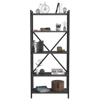 Стеллаж Nex Home Troya  145 x 63 x 31см cm / ЛДСП / Black