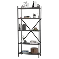 Etajeră Nex Home Troya 145 x 63 x 31 cm / PAL / Black photo 2