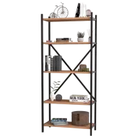 Etajeră Nex Home Troya 145 x 63 x 31 cm / PAL / Black photo 2
