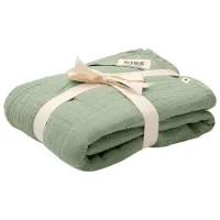 Pătură Bibs Swaddle  Muslin / Sage Green