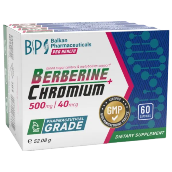 Condroprotectoare Balkan Pharmaceuticals Berberine+Chromium (4840982012662-1) 500 g photo 1 Condroprotectoare Balkan Pharmaceuticals Berberine+Chromium (4840982012662-1) 500 g photo 1