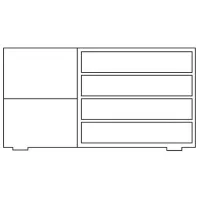 Комод Drewmax KD173 85 x 133 x 40см / Дерево / Разноцветный photo 2