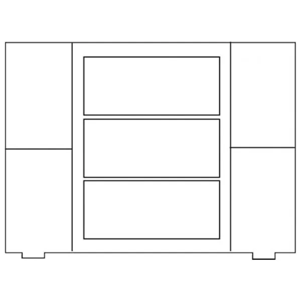 Комод Drewmax KD121 78 x 118 x 47см / Дерево / Разноцветный photo 2