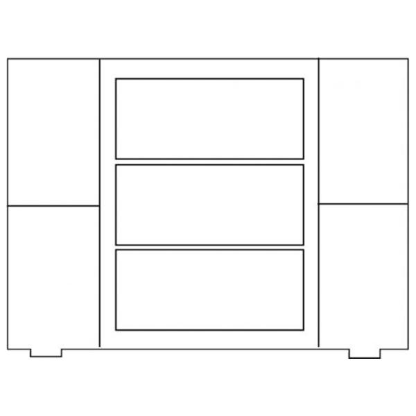 Комод Drewmax KD121 78 x 118 x 47см / Дерево / Разноцветный photo 2