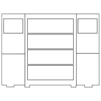 Комод Drewmax KD124 90 x 150 x 47см / Дерево / Разноцветный photo 4