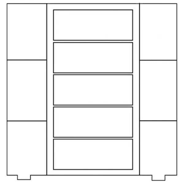 Комод Drewmax KD125 122 x 118 x 47см / Дерево / Разноцветный photo 2