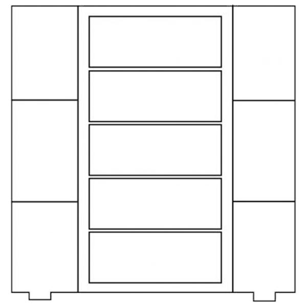 Комод Drewmax KD125 122 x 118 x 47см / Дерево / Разноцветный photo 2