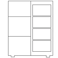 Комод Drewmax KD100 100 x 100 x 47см / Дерево / Разноцветный photo 4