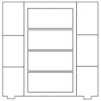 Комод Drewmax KD129 100 x 100 x 47см / Дерево / Разноцветный photo 2