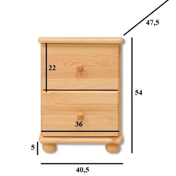 Комод Drewmax KD104 55 x 40 x 47см / Дерево / Разноцветный photo 2 Комод Drewmax KD104 55 x 40 x 47см / Дерево / Разноцветный photo 2