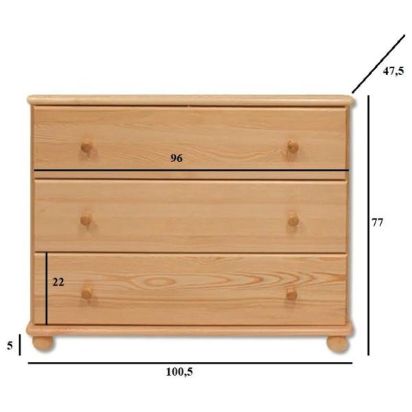 Комод Drewmax KD105 78 x 100 x 47см / Дерево / Разноцветный photo 2
