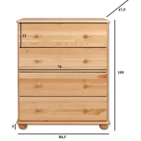 Комод Drewmax KD110 100 x 80 x 47см / Дерево / Разноцветный photo 2