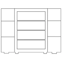 Комод Drewmax KD120 100 x 138 x 47см / Дерево / Разноцветный photo 2