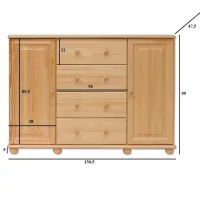 Комод Drewmax KD120 100 x 138 x 47см / Дерево / Разноцветный photo 3