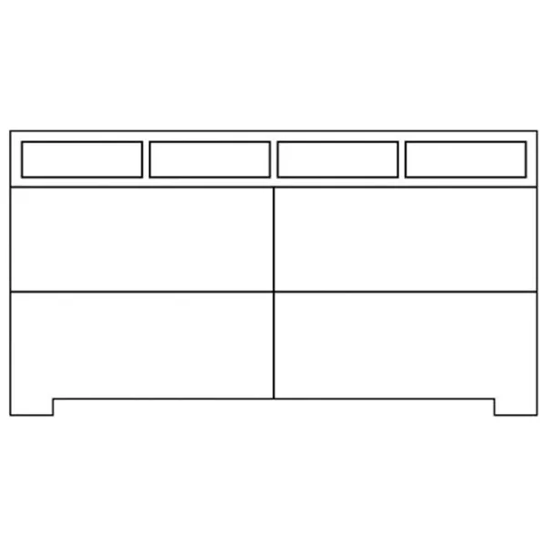 Комод Drewmax KD165 92 x 165 x 42см / Дерево / Разноцветный photo 2