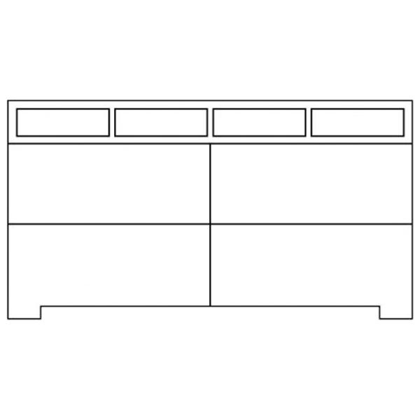 Комод Drewmax KD165 92 x 165 x 42см / Дерево / Разноцветный photo 2