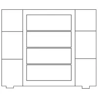 Комод Drewmax KD132 100 x 140 x 47см / Дерево / Разноцветный photo 2