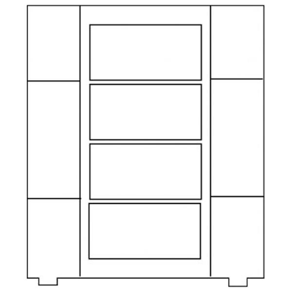 Комод Drewmax KD134 100 x 90 x 74см / Дерево / Разноцветный photo 2