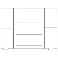 Комод Drewmax KD135 78 x 100 x 47см / Дерево / Разноцветный photo 2