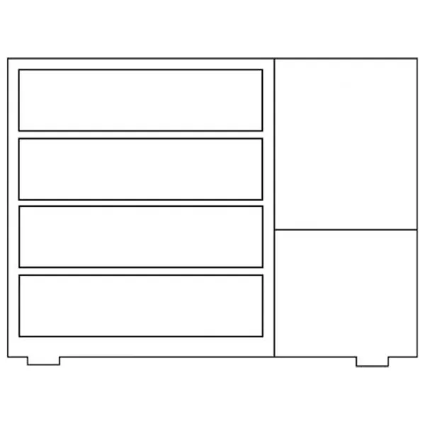 Комод Drewmax KD148 76 x 125 x 42см / Дерево / Разноцветный photo 2 Комод Drewmax KD148 76 x 125 x 42см / Дерево / Разноцветный photo 2