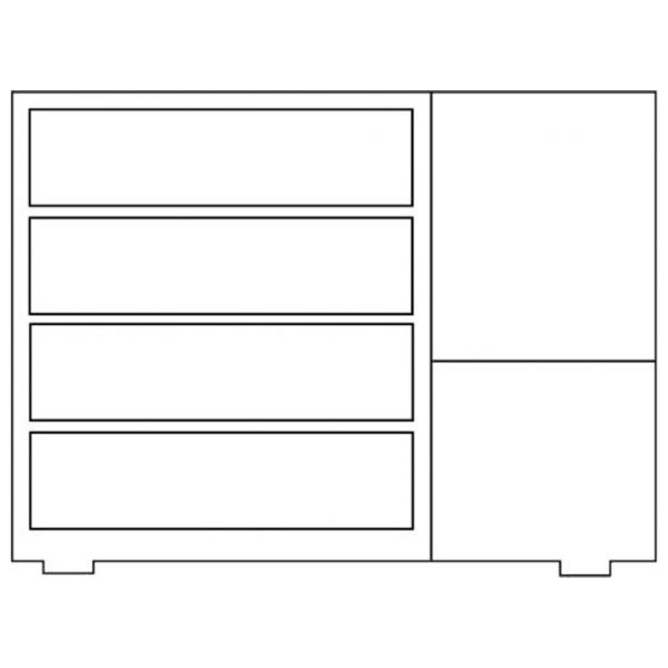 Комод Drewmax KD148 76 x 125 x 42см / Дерево / Разноцветный photo 2 Комод Drewmax KD148 76 x 125 x 42см / Дерево / Разноцветный photo 2