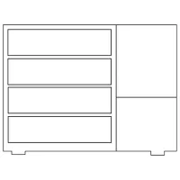 Комод Drewmax KD148 76 x 125 x 42см / Дерево / Разноцветный photo 2