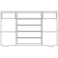 Комод Drewmax KD150 92 x 165 x 42см / Дерево / Разноцветный photo 2