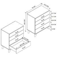 Комод Nex Home 27-02-01 86.4 x 76 x 44.2см / ДСП / Белый photo 6