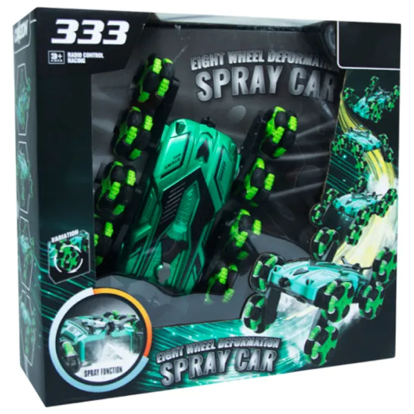 Mașină Crazon Eight-Wheels Drift Car with Smoking 57401 12 km/h / 2.4 GHz / Black Green photo 2