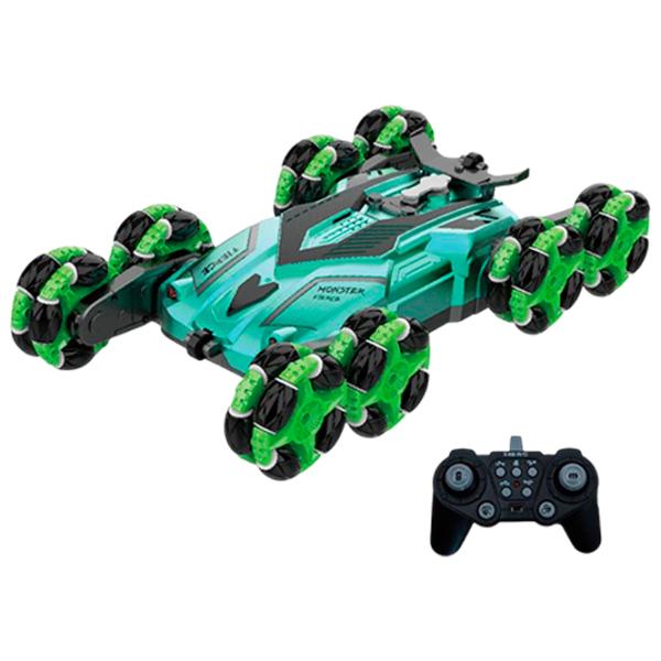Mașină Crazon Eight-Wheels Drift Car with Smoking 57401 12 km/h / 2.4 GHz / Black Green photo 4