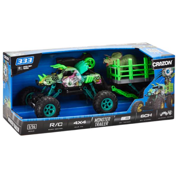 Mașină Crazon Dinosaur Truck 57402 20 km/h / 2.4 GHz / Black Green photo 2 Mașină Crazon Dinosaur Truck 57402 20 km/h / 2.4 GHz / Black Green photo 2