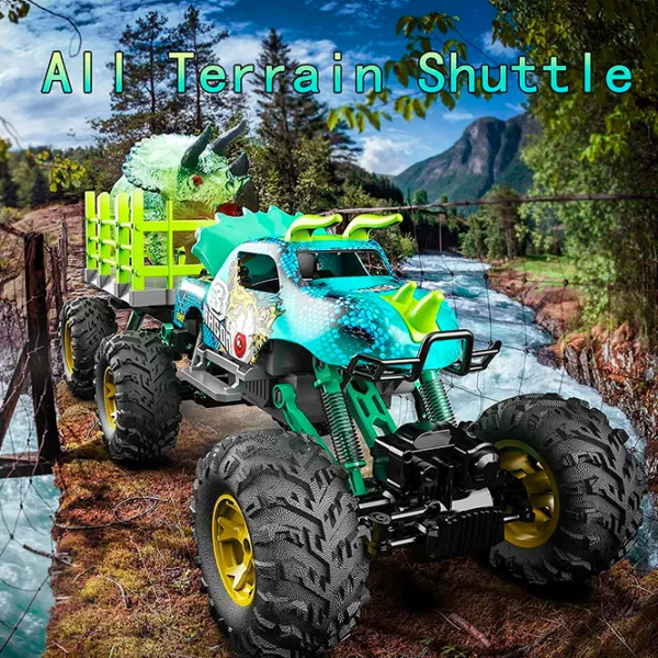 Mașină Crazon Dinosaur Truck 57402 20 km/h / 2.4 GHz / Black Green photo 5 Mașină Crazon Dinosaur Truck 57402 20 km/h / 2.4 GHz / Black Green photo 5