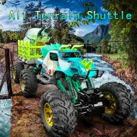 Mașină Crazon Dinosaur Truck 57402 20 km/h / 2.4 GHz / Black Green photo 5