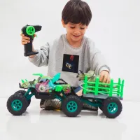 Mașină Crazon Dinosaur Truck 57402 20 km/h / 2.4 GHz / Black Green photo 6