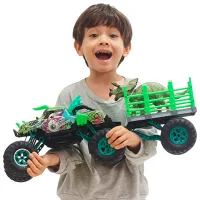Mașină Crazon Dinosaur Truck 57402 20 km/h / 2.4 GHz / Black Green photo 8