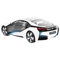 Mașină Rastar BMW i8 50536 10 km/h / 2.4 GHz / Black White photo 3