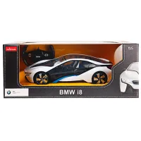 Mașină Rastar BMW i8 50536 10 km/h / 2.4 GHz / Black White photo 7